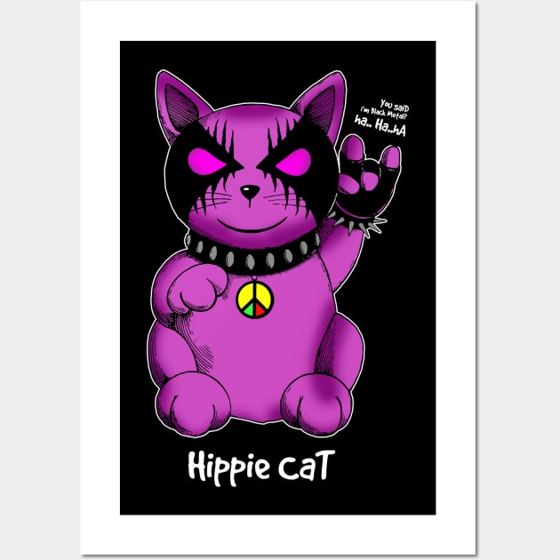 hippie cat Wall Art by antonimus